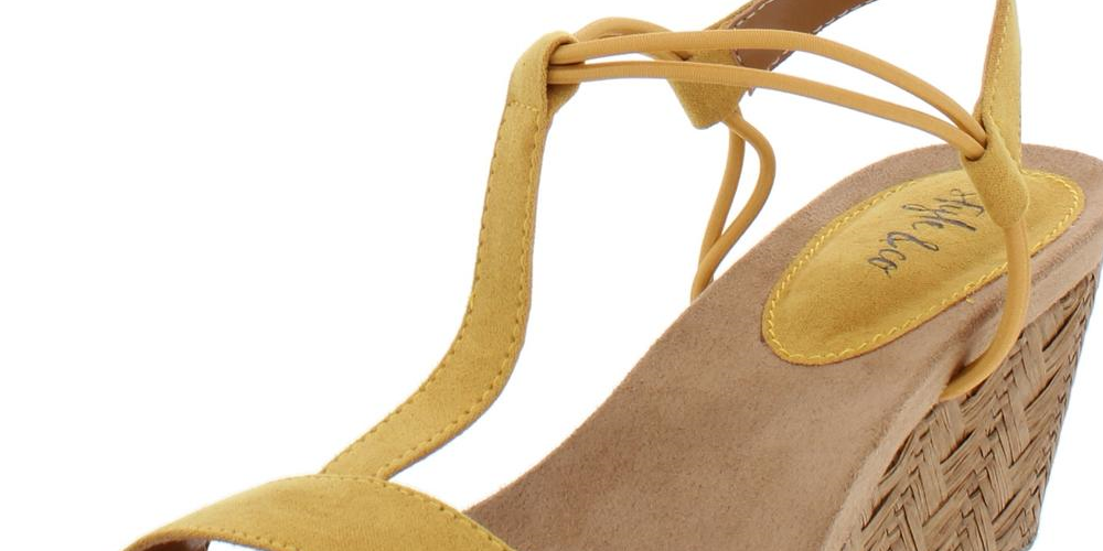 Style & Co. Women's Mulan Open Toe Casual Platform Sandals Yellow Size 10 M