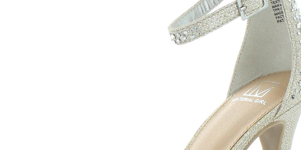 Material Girl  Women's Blaire Two-Piece Sandals Silver Size 11M