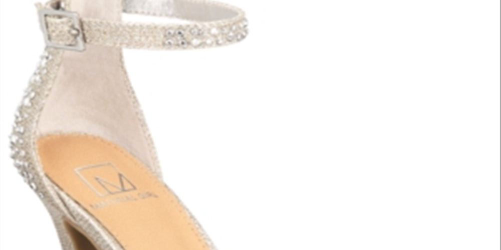 Material Girl  Women's Blaire Two-Piece Sandals Silver Size 11M