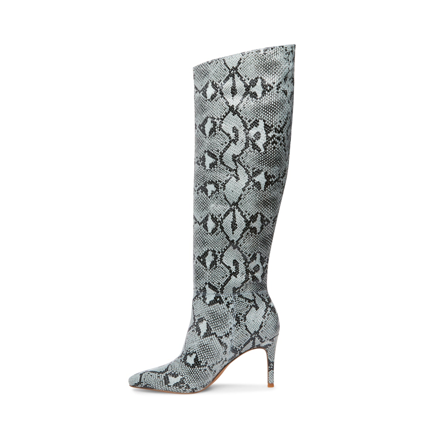 Steve Madden Women's Snakeskin Padded Kimari Pointed Toe Stiletto Boots  Blue Size 6.5 M