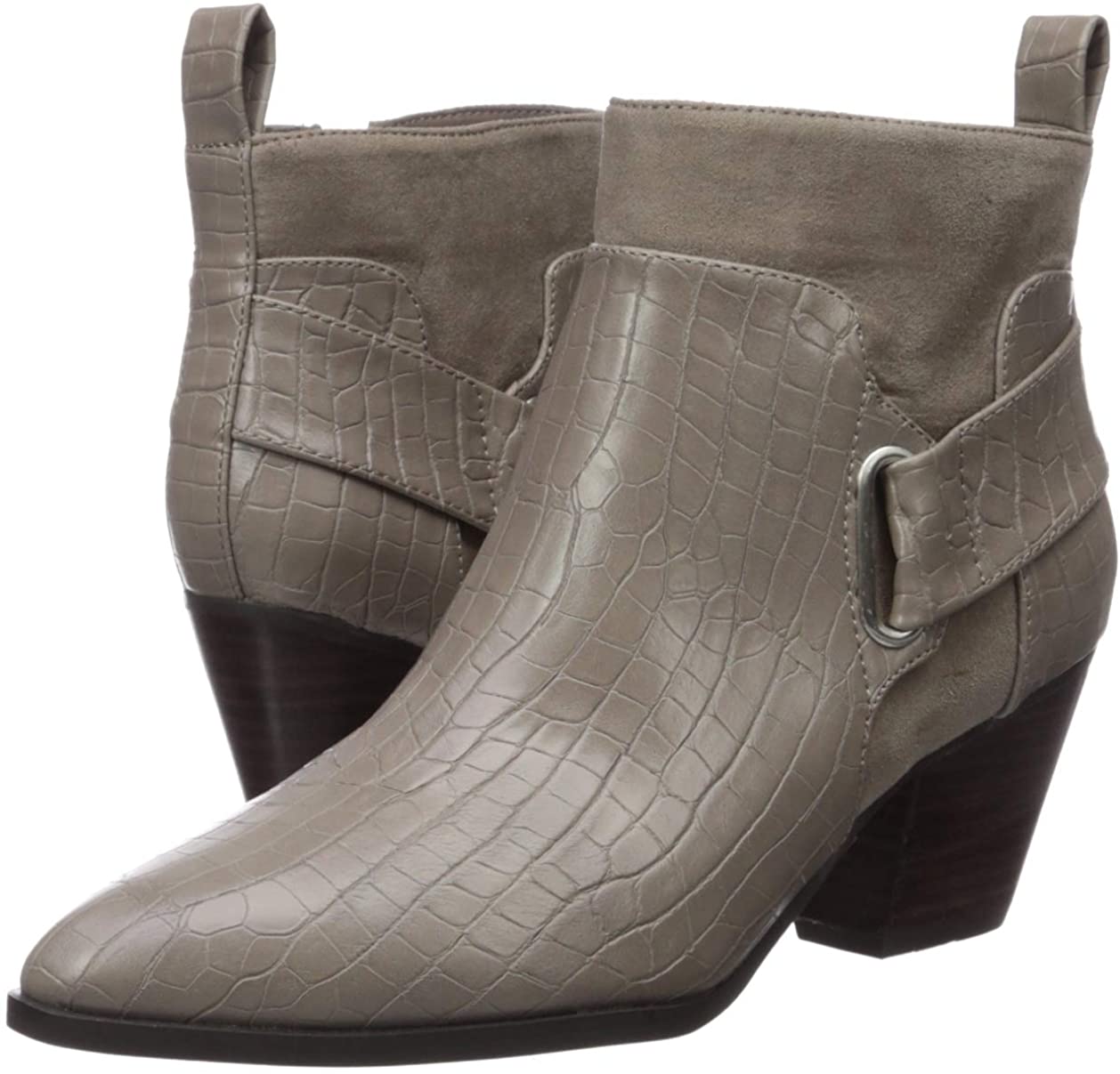 Bella Vita Women's Casual Stone Croc Embossed Elektra II Bootie Stone Size 11 M