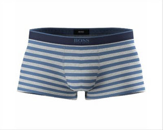 Hugo Boss Men's Striped Everyday Trunk Blue Size XL