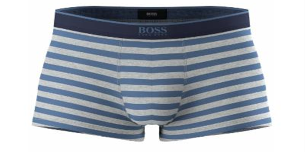 Hugo Boss Men's Striped Everyday Trunk Blue Size XL