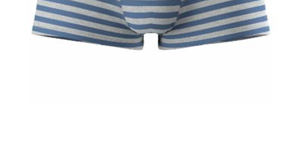 Hugo Boss Men's Striped Everyday Trunk Blue Size XL