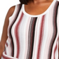 INC Women's  Plus Size Striped Side-Twist Sweater  Pale Mauve Pink Size 3X