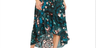 INC Women's  Petite Puff-Sleeve High-Low Dress  Black Size 2 P