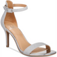 Material Girl Women's Blaire Two-Piece Dress Sandals Silver Glitter Size 9.5M