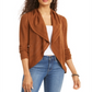 Style & Co Women's  Pointelle Cardigan  Roasted Spice Brown Size Small