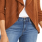 Style & Co Women's  Pointelle Cardigan  Roasted Spice Brown Size Small