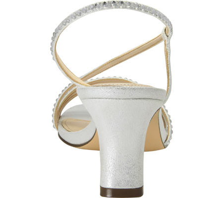 Nina Women's Gerri-Fy Open Toe Bridal Strappy Sandals Silver Size 8.5 M