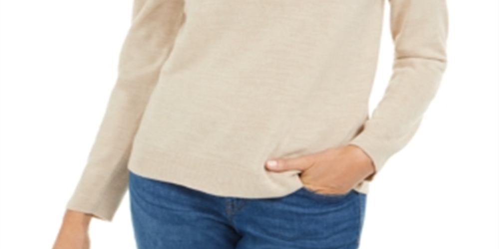 Karen Scott Women's Luxsoft Turtleneck Sweater Brown Size Petite XL