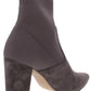 Steve Madden Women's Remy Suede Block Heel Sock Boot Gray Size 9.5M