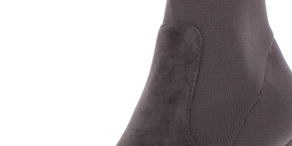Steve Madden Women's Remy Suede Block Heel Sock Boot Gray Size 9.5M