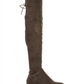 Marc Fisher Women's Humor 2 Fabric Almond Toe Over Knee Fashion Boots Brown Size 7 M