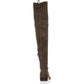 Marc Fisher Women's Humor 2 Fabric Almond Toe Over Knee Fashion Boots Brown Size 7 M