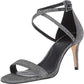 Michael Kors Women's Ava Mid Sandal Black/Silver Size 8