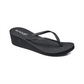 Reef Krystal Star Women's Open Toe Canvas Black Flip Flop Sandal Black Size 10