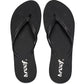 Reef Krystal Star Women's Open Toe Canvas Black Flip Flop Sandal Black Size 10