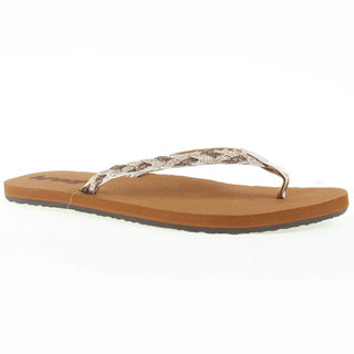 Reef Twisted Star Women's Open Toe Synthetic Gold Thong Sandal Brown Size 9