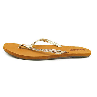 Reef Twisted Star Women's Open Toe Synthetic Gold Thong Sandal Brown Size 9