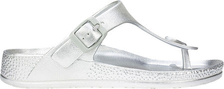 Seven Dials by White Mountain Women'sCadella Thong Silver Size 7 M -