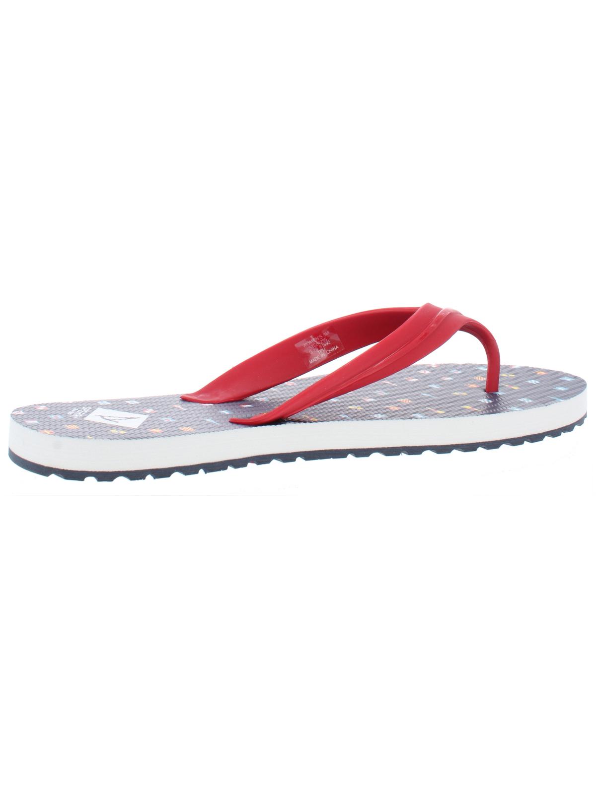 Sperry Women's Warf Thong Slip on Flip-Flops Red  Size 9M