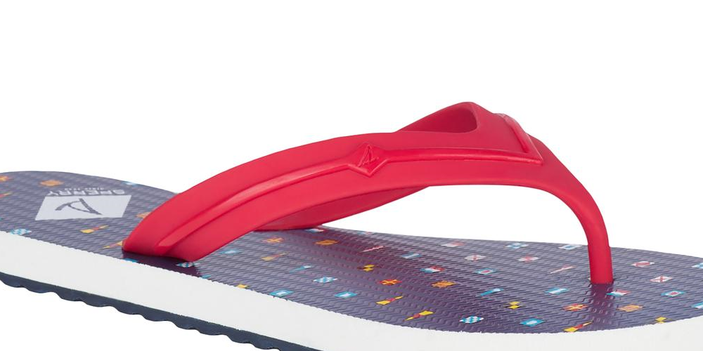 Sperry Women's Warf Thong Slip on Flip-Flops Red  Size 9M