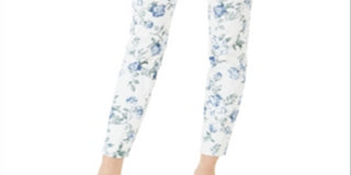 Charter Club Women's  Printed Jacquard Bristol Skinny Ankle Jeans  Blue Size 4