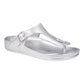 Seven Dials by White Mountain Women's Sandals  Cadella Thong Sandal  Silver Size 10 M