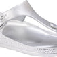 Seven Dials by White Mountain Women's Sandals  Cadella Thong Sandal  Silver Size 10 M