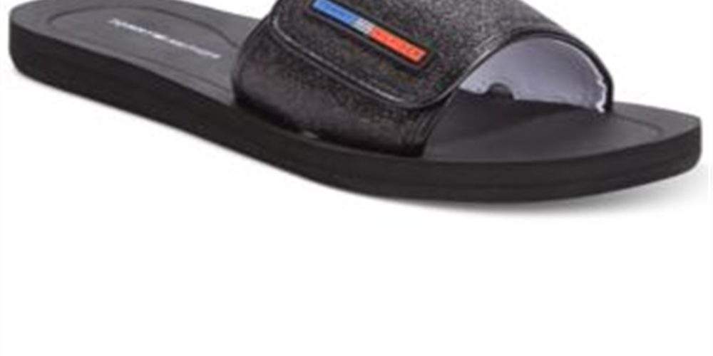 Tommy Hilfiger Women's Mysha3-X Open Toe Casual Slide Sandals Black- Size 10 M