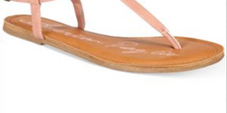 American Rag Women's Akrista Round Toe Casual T Strap Sandals Brown Size 8 M