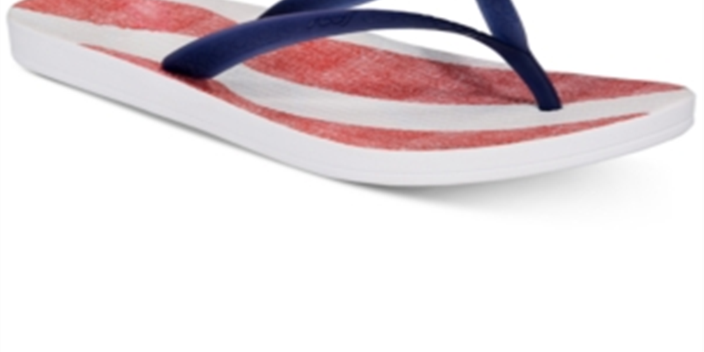 Reef Women's Thong Flag Flip Flop Blue Size 8