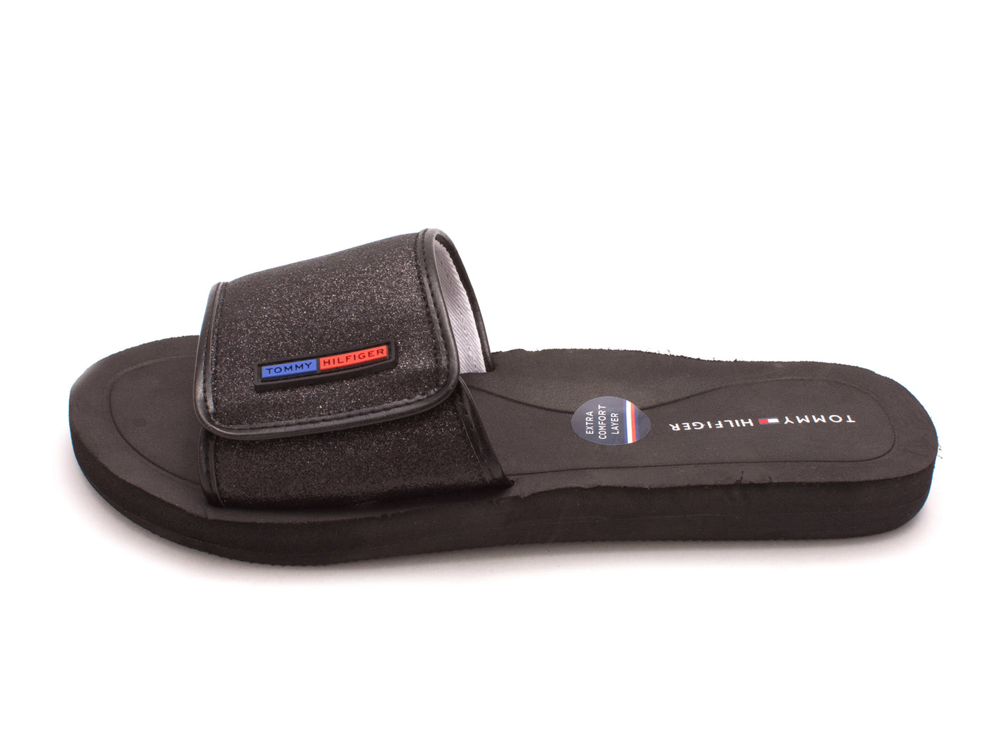 Tommy Hilfiger Women's Mysha3-X Open Toe Casual Slide Sandals Black Size 8 M