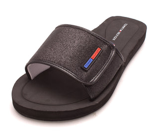 Tommy Hilfiger Women's Mysha3-X Open Toe Casual Slide Sandals Black Size 8 M