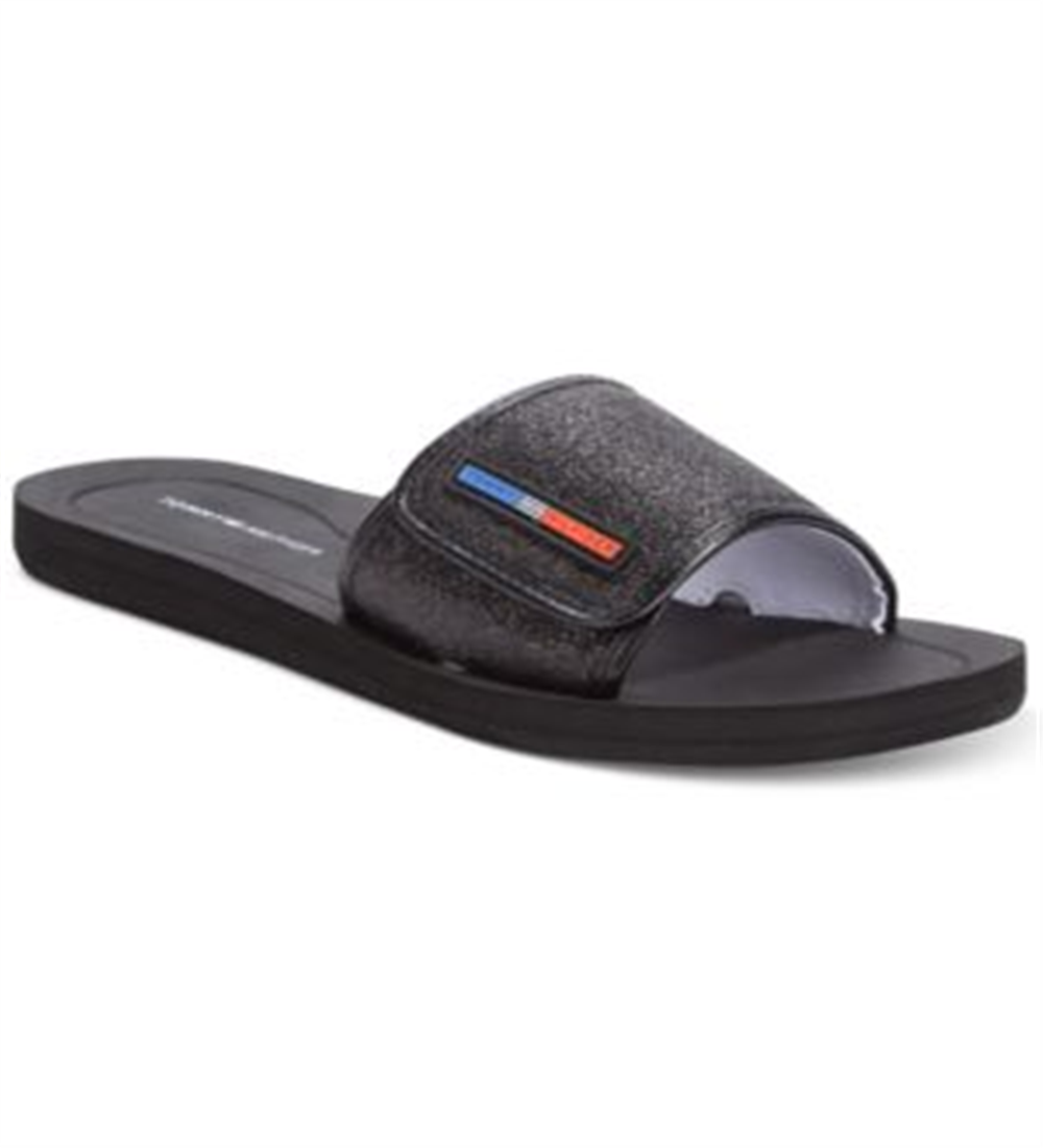 Tommy Hilfiger Women's Mysha3-X Open Toe Casual Slide Sandals Black Size 8 M