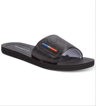 Tommy Hilfiger Women's Mysha3-X Open Toe Casual Slide Sandals Black Size 8 M