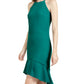 Trina Turk Women's  Sleeveless Above the Knee Fit + Flare Evening Dress Green Size 8