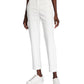 St. John Cropped Tapered Cotton-Stretch Pants White Size 6