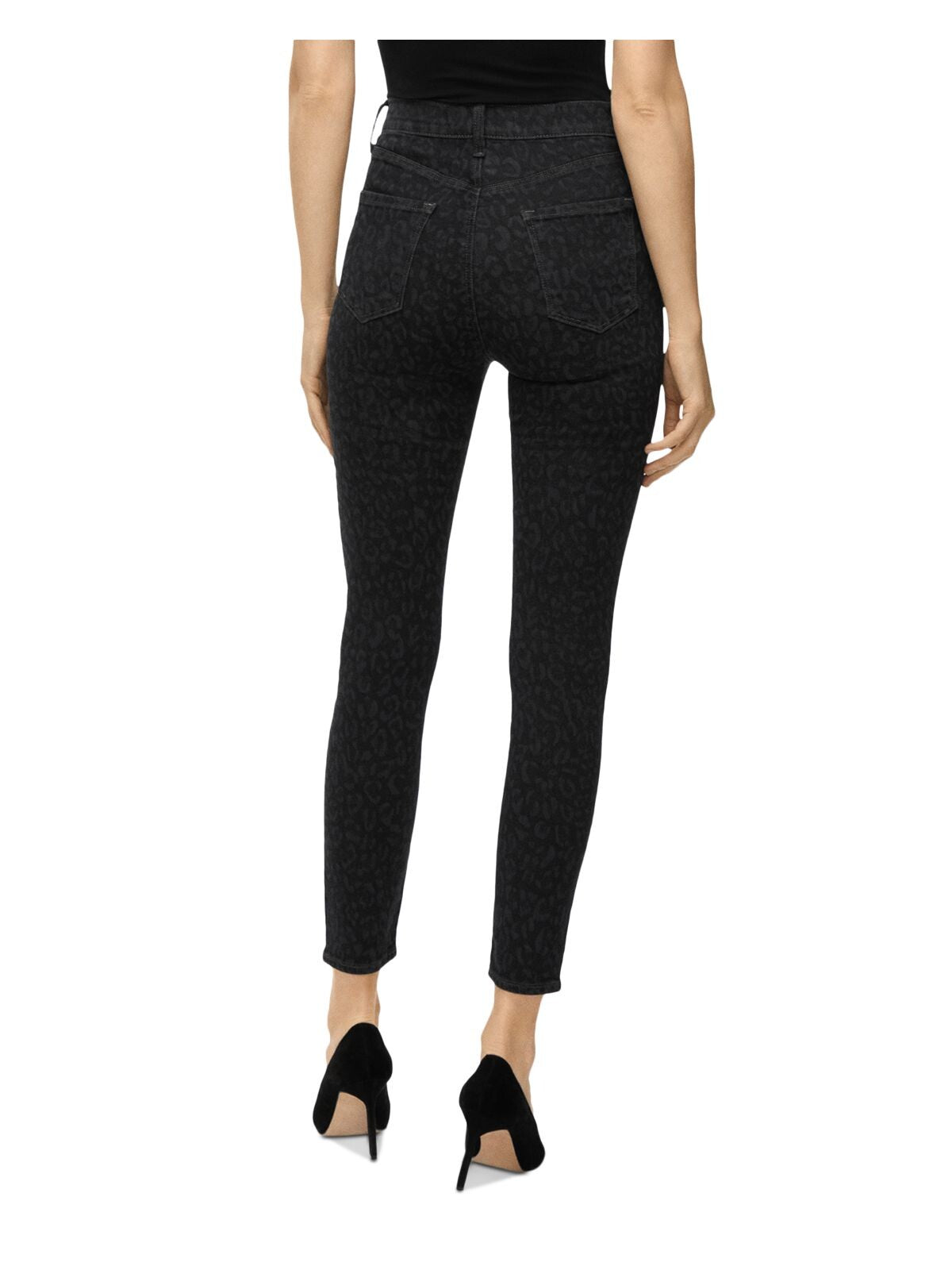 J Brand Womens Black Animal Print Skinny Pants 28