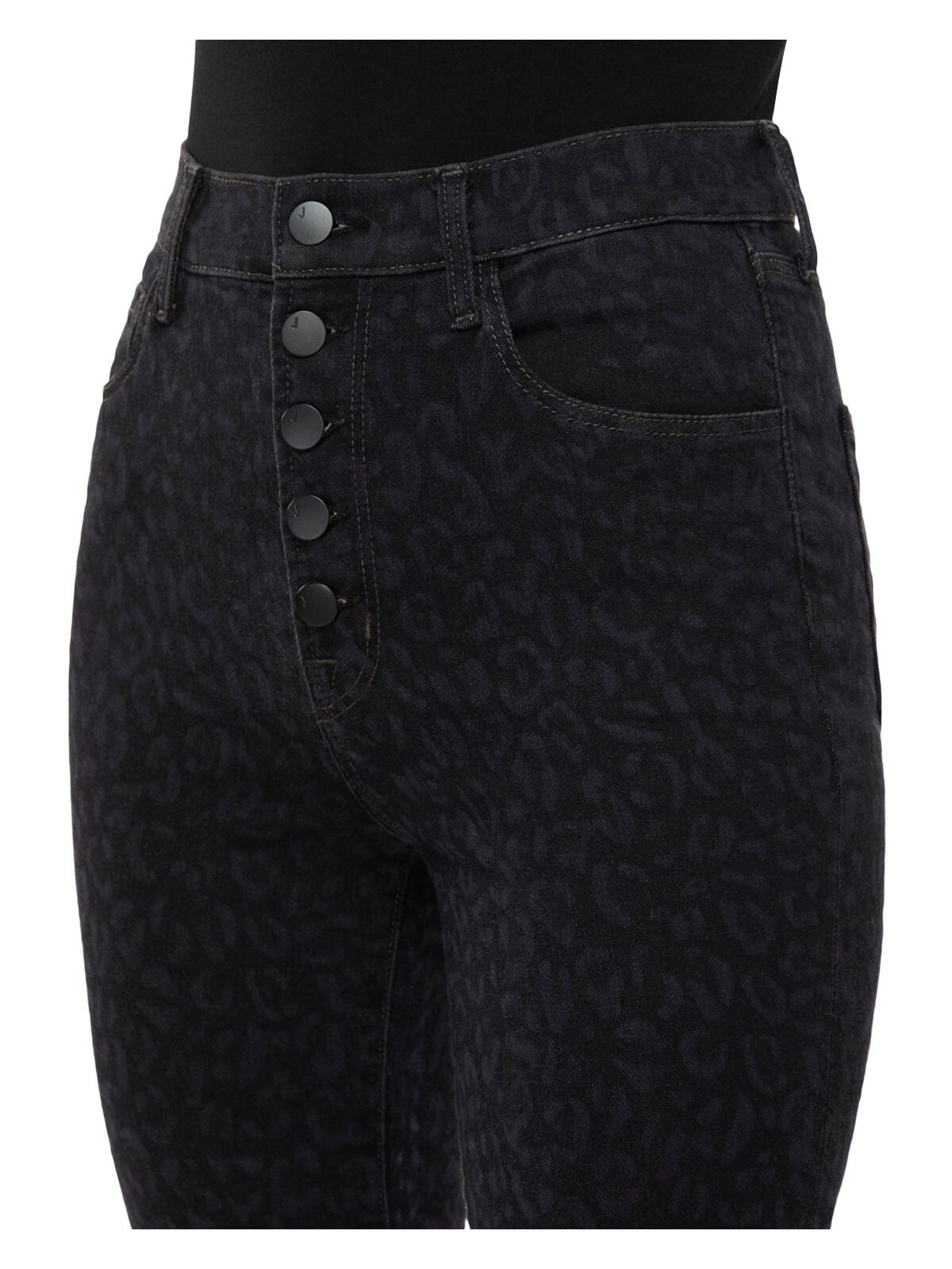 J Brand Womens Black Animal Print Skinny Pants 28