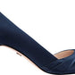 Nina Women's Chezare Metallic Peep Toe Evening Pumps Navy Size 6.5 M