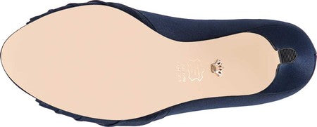 Nina Women's Chezare Metallic Peep Toe Evening Pumps Navy Size 6.5 M