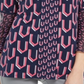 JM Collection Women's Printed Bell-Sleeve Tunic  Blue Size XL