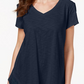 Style & Co Women's Crochet Handkerchief Hem T-Shirt -Green Size XS