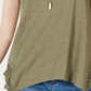 Style & Co Women's Crochet Handkerchief Hem T-Shirt -Green Size XS