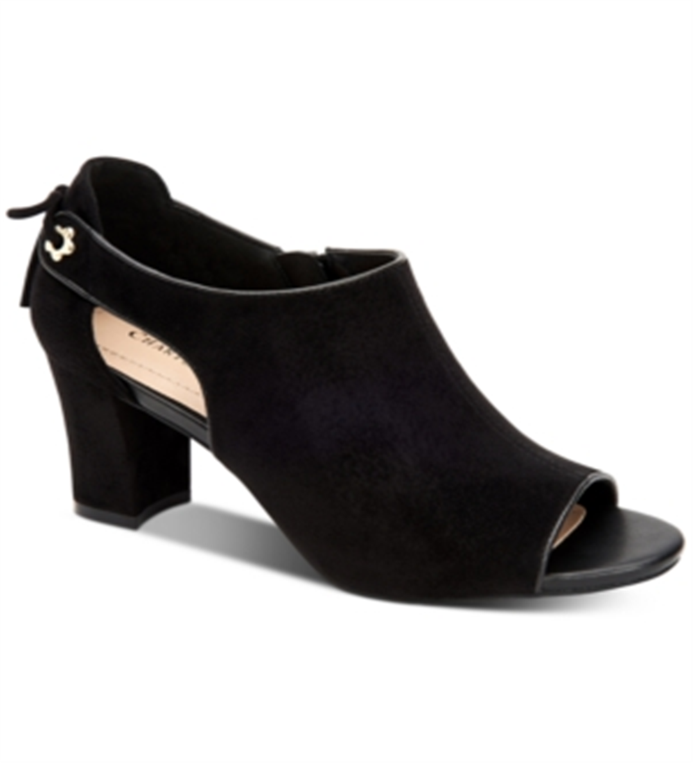 Charter Club Women's Hirah Peep Toe Classic Pumps Black Size 5.5 M