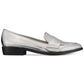 Bar III Women's Involve Pointed Toe Loafers Silver Size 5