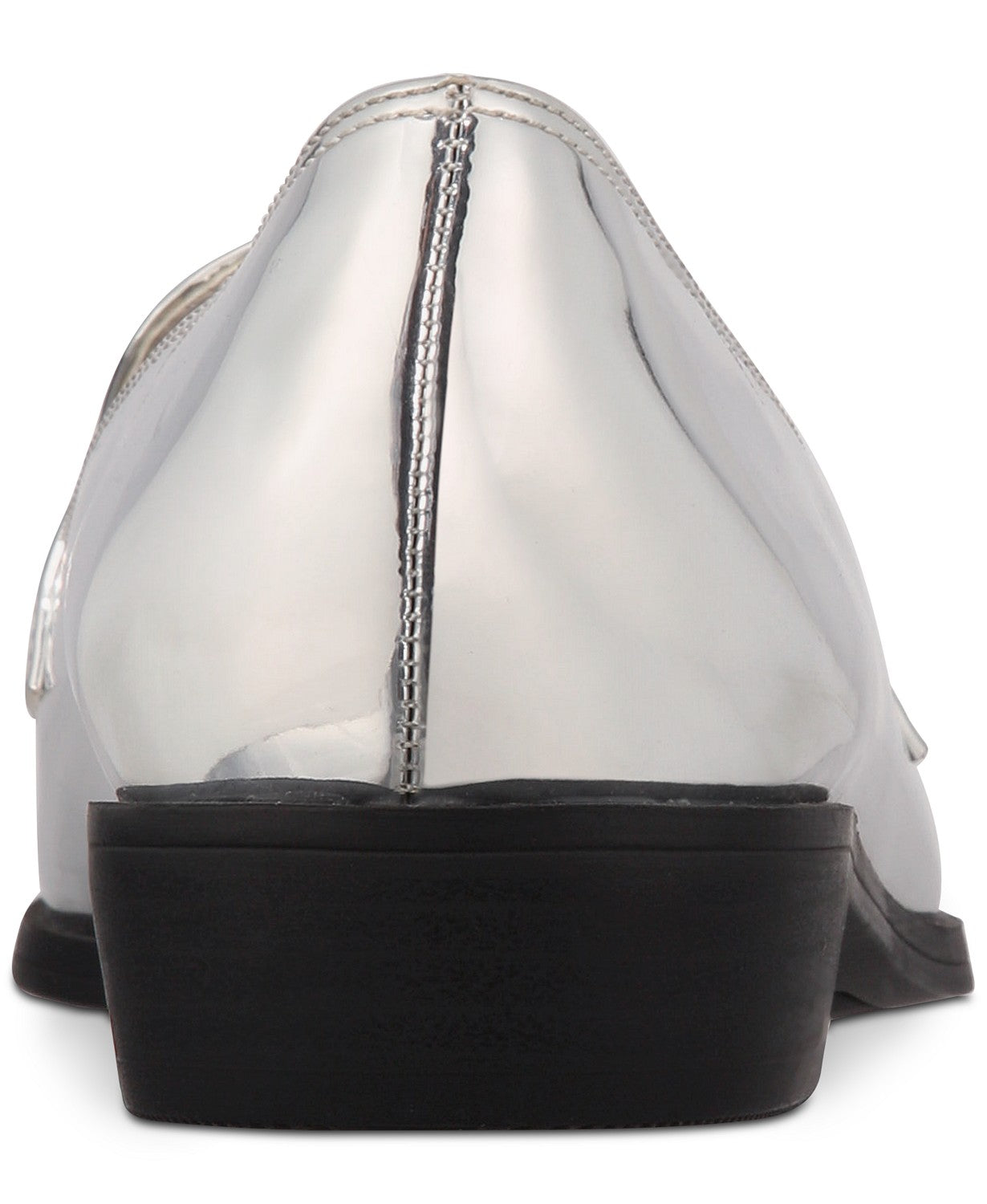 Bar III Women's Involve Pointed Toe Loafers Silver Size 5