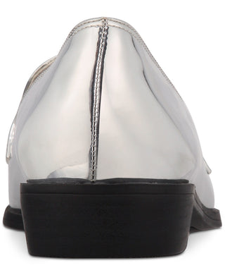Bar III Women's Involve Pointed Toe Loafers Silver Size 5